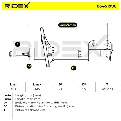 Amortyzator RIDEX 854S1998 854S1998 - foto 8
