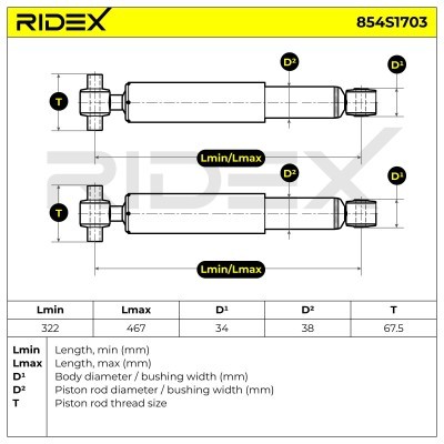 Amortyzator RIDEX 854S1703 854S1703 - foto 5