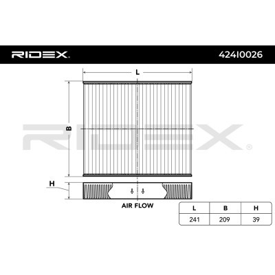 Filtr Kabinowy RIDEX 424I0026 424I0026 - foto 3
