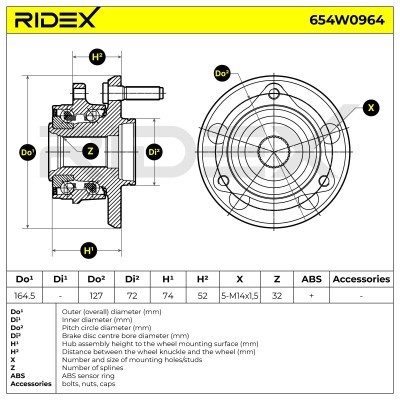 Łożysko Koła RIDEX 654W0964 654W0964 - foto 5