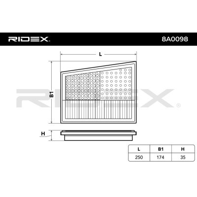Filtr Powietrza RIDEX 8A0098 8A0098 - foto 3