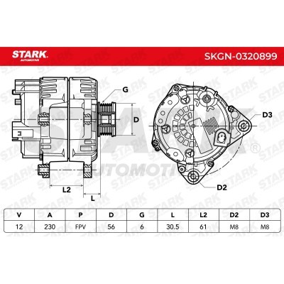 Alternator Stark SKGN-0320899 SKGN-0320899 - foto 6