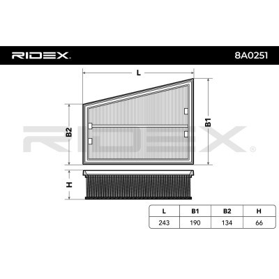 Filtr Powietrza RIDEX 8A0251 8A0251 - foto 6