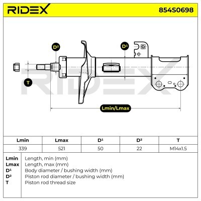 Amortyzator RIDEX 854S0698 854S0698 - foto 6