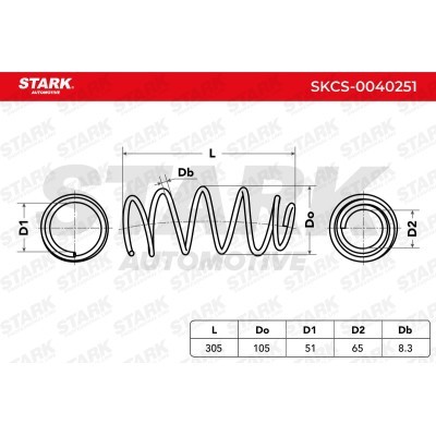 Sprężyna Zawieszenia Stark SKCS-0040251 SKCS-0040251 - foto 6