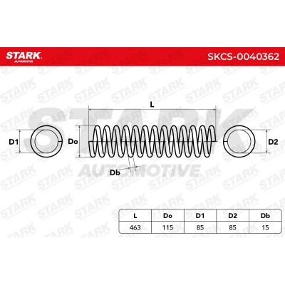 Sprężyna Zawieszenia Stark SKCS-0040362 SKCS-0040362 - foto 5