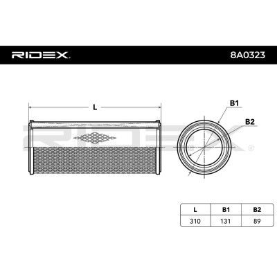 Filtr Powietrza RIDEX 8A0323 8A0323 - foto 4