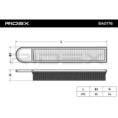 Filtr Powietrza RIDEX 8A0176 8A0176 - foto 3