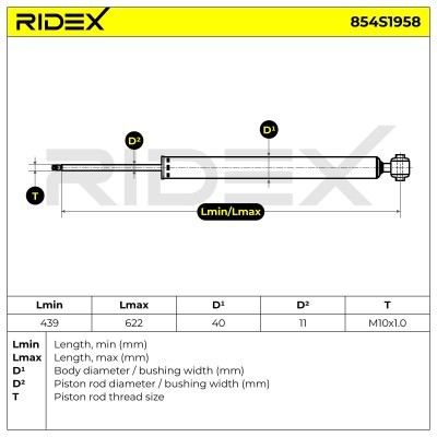 Amortyzator RIDEX 854S1958 854S1958 - foto 6