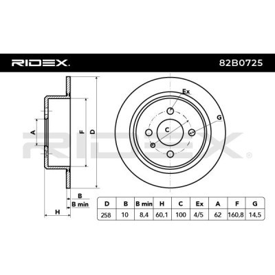 Tarcza hamulcowa RIDEX 82B0725 82B0725 - foto 3
