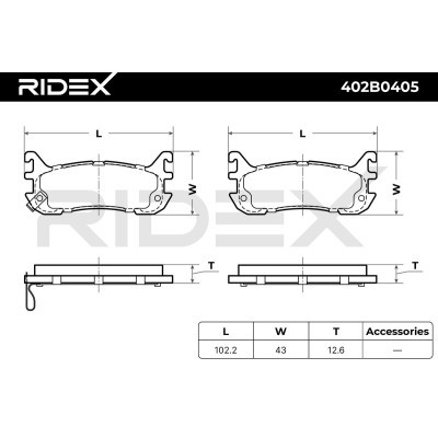 Klocki hamulcowe RIDEX 402B0405 402B0405 - foto 7