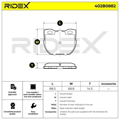 Klocki hamulcowe RIDEX 402B0882 402B0882 - foto 6