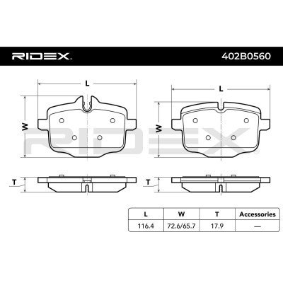 Klocki hamulcowe RIDEX 402B0560 402B0560 - foto 7