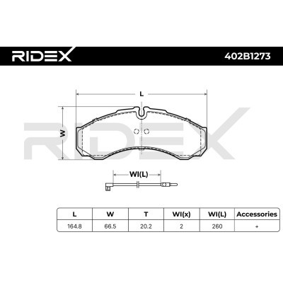 Klocki hamulcowe RIDEX 402B1273 402B1273 - foto 6