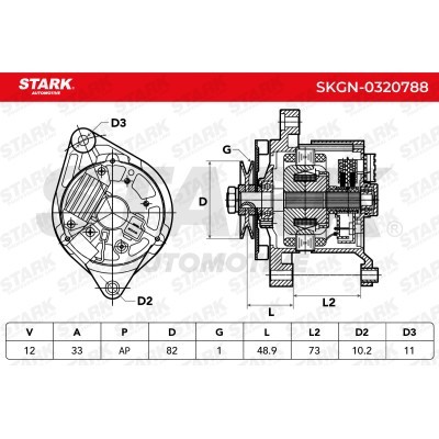 Alternator Stark SKGN-0320788 SKGN-0320788 - foto 5
