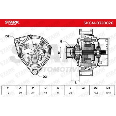 Alternator Stark SKGN-0320026 SKGN-0320026 - foto 5