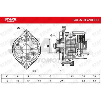 Alternator Stark SKGN-0320069 SKGN-0320069 - foto 6