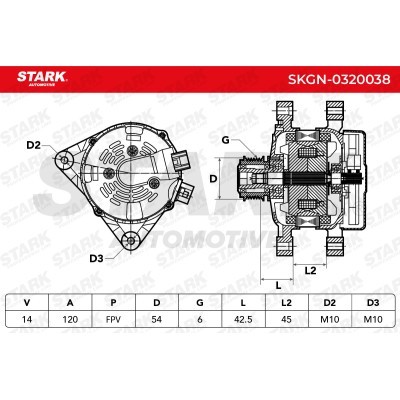 Alternator Stark SKGN-0320038 SKGN-0320038 - foto 7