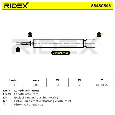 Amortyzator RIDEX 854S0345 854S0345 - foto 8