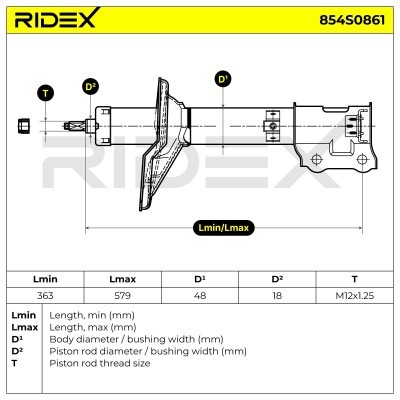 Amortyzator RIDEX 854S0861 854S0861 - foto 6