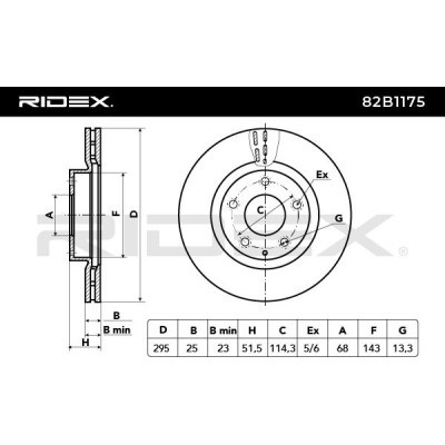 Tarcza hamulcowa RIDEX 82B1175 82B1175 - foto 3
