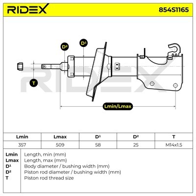 Amortyzator RIDEX 854S1165 854S1165 - foto 8