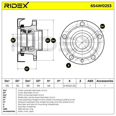 Łożysko Koła RIDEX 654W0253 654W0253 - foto 6