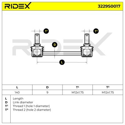 Łącznik Stabilizatora RIDEX 3229S0017 3229S0017 - foto 3