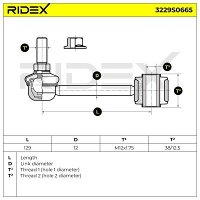 Łącznik Stabilizatora RIDEX 3229S0665 3229S0665 - foto 5