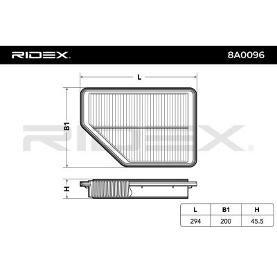 Filtr Powietrza RIDEX 8A0096 8A0096 - foto 3
