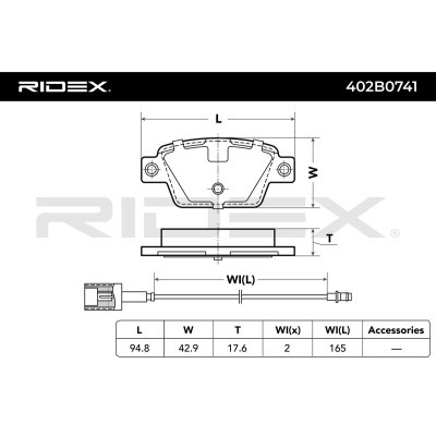 Klocki hamulcowe RIDEX 402B0741 402B0741 - foto 3