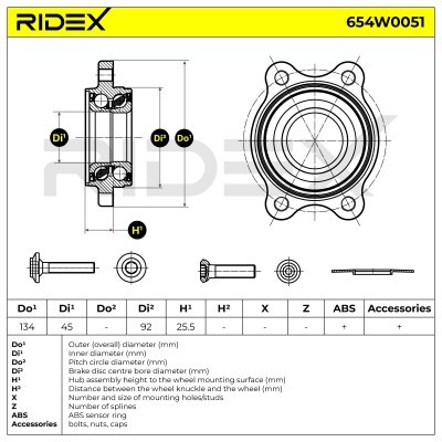 Łożysko Koła RIDEX 654W0051 654W0051 - foto 6