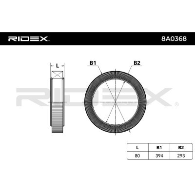 Filtr Powietrza RIDEX 8A0368 8A0368 - foto 6