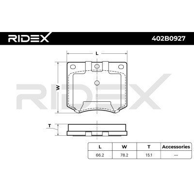 Klocki hamulcowe RIDEX 402B0927 402B0927 - foto 6