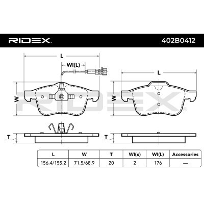 Klocki hamulcowe RIDEX 402B0412 402B0412 - foto 4