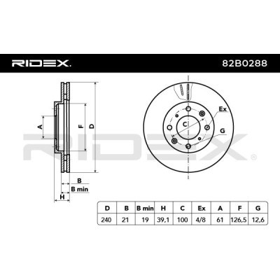 Tarcza hamulcowa RIDEX 82B0288 82B0288 - foto 4