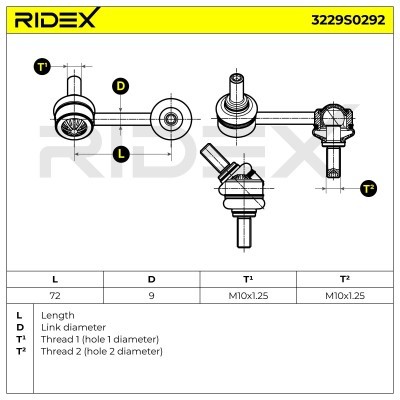 Łącznik Stabilizatora RIDEX 3229S0292 3229S0292 - foto 6