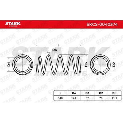 Sprężyna Zawieszenia Stark SKCS-0040374 SKCS-0040374 - foto 5