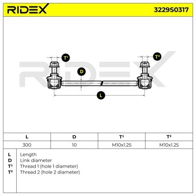 Łącznik Stabilizatora RIDEX 3229S0317 3229S0317 - foto 7
