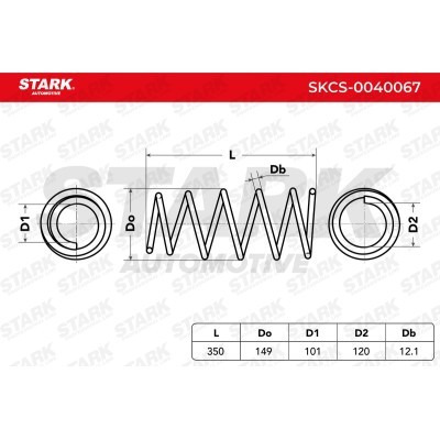Sprężyna Zawieszenia Stark SKCS-0040067 SKCS-0040067 - foto 4