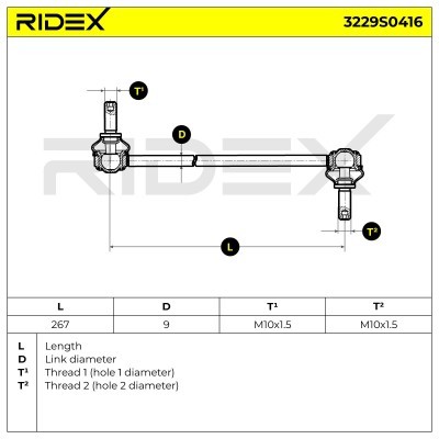 Łącznik Stabilizatora RIDEX 3229S0416 3229S0416 - foto 5