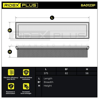 Filtr Powietrza RIDEX 8A0123P 8A0123P - foto 7