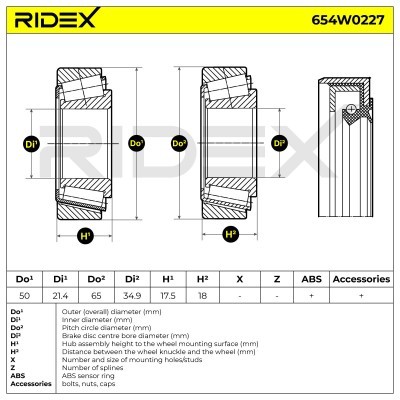 Łożysko Koła RIDEX 654W0227 654W0227 - foto 6