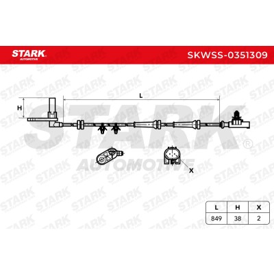 Czujnik ABS Stark SKWSS-0351309 SKWSS-0351309 - foto 6