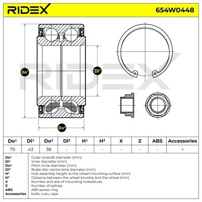 Łożysko Koła RIDEX 654W0448 654W0448 - foto 3
