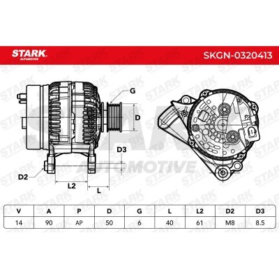 Alternator Stark SKGN-0320413 SKGN-0320413 - foto 9
