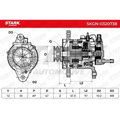 Alternator Stark SKGN-0320738 SKGN-0320738 - foto 5