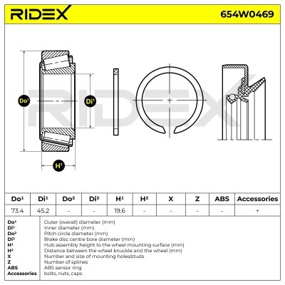 Łożysko Koła RIDEX 654W0469 654W0469 - foto 4