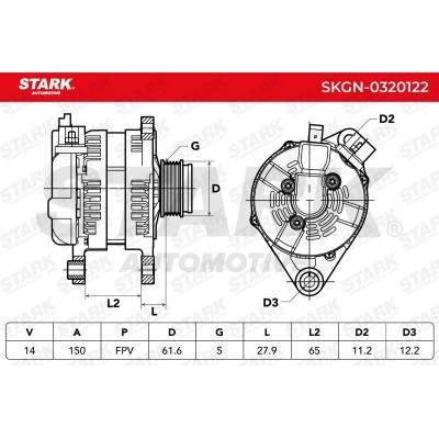 Alternator Stark SKGN-0320122 SKGN-0320122 - foto 6