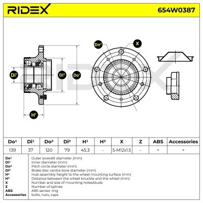 Łożysko Koła RIDEX 654W0387 654W0387 - foto 6